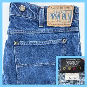 PRSN BLU Mens Denim Carpenter Jeans W36xL31 Blue Made in USA